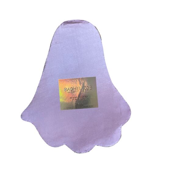 Rachel Zoe PINK GHOST Beaded Placemat 15in Halloween Glam Decor Set of 2 New - Picture 5 of 13